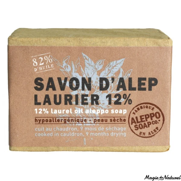 Savon d'Alep 12% huile de laurier - 190g