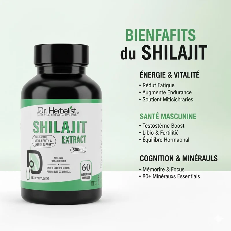 Shilajit Extract 60 Capsules 500 mg - Dr. Herbalist