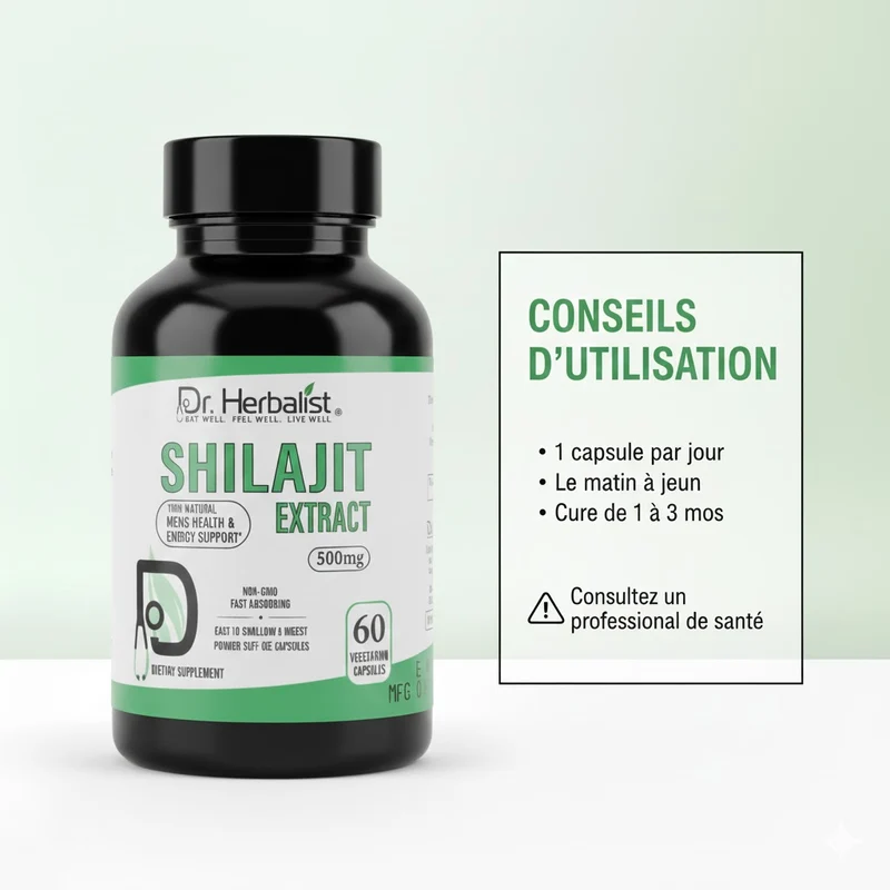 Shilajit Extract 60 Capsules 500 mg - Dr. Herbalist