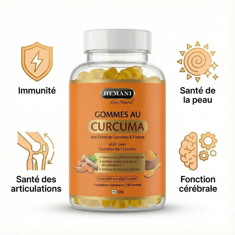 Gummies Curcuma & Pipérine - Hemani - 30 Gommes