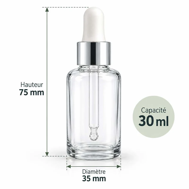 Flacon Orohena avec pipette en verre