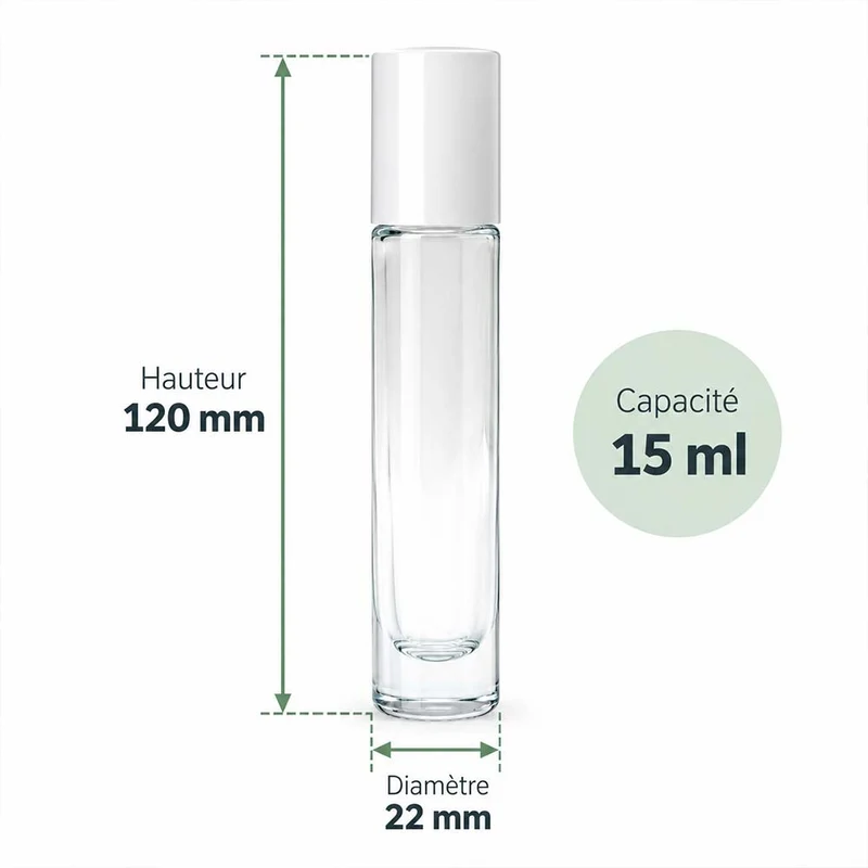 Roll-on en verre et bille inox