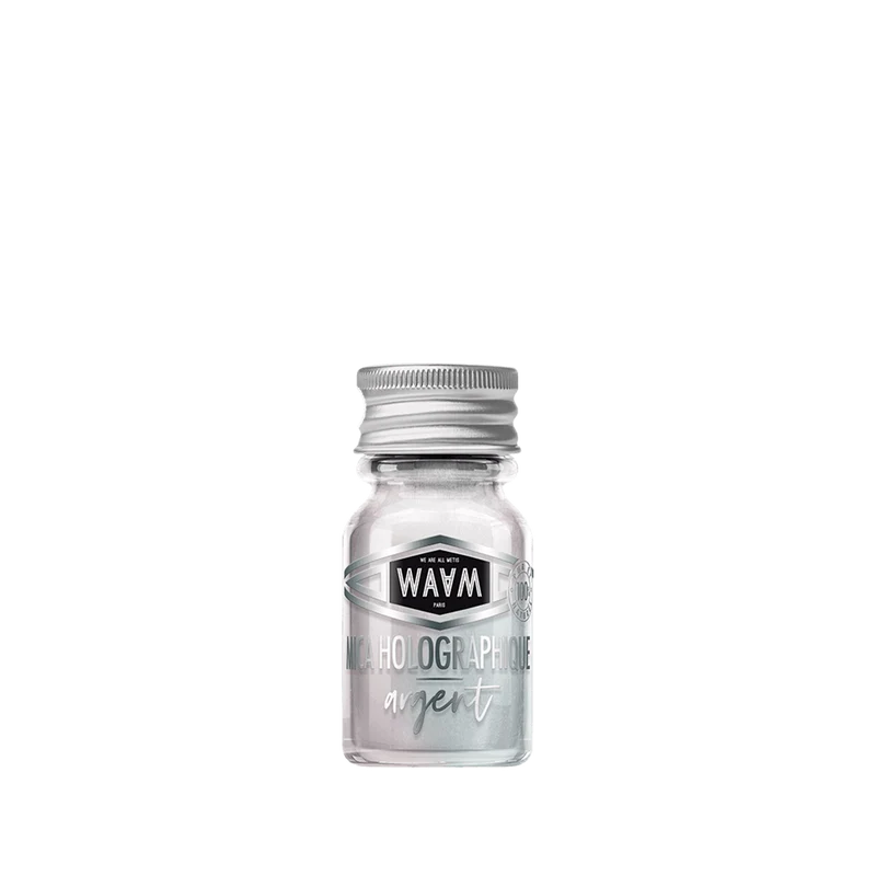 Mica holographique argent