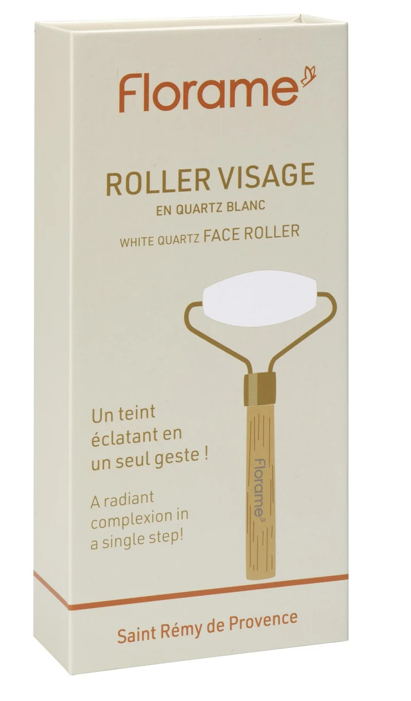 Roller visage en quartz blanc