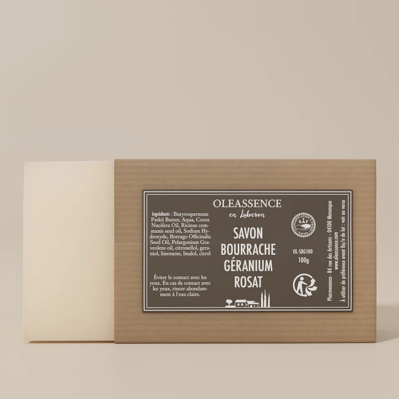 Savon Bourrache Géranium Rosat