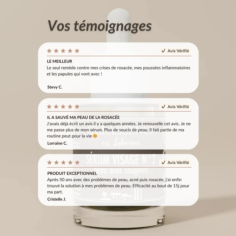 Peau avec rougeurs - Sérum visage n°2 bio
