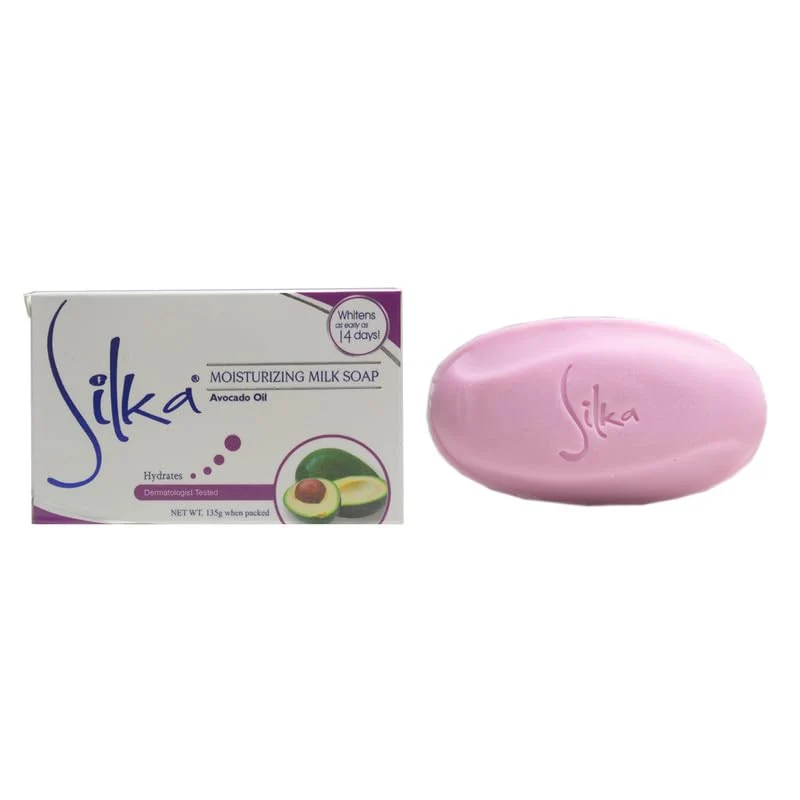 Silka® - Savon au Lait Hydratant à l'Huile d'Avocat "Moisturizing Milk Soap Avocado Oil" 135g