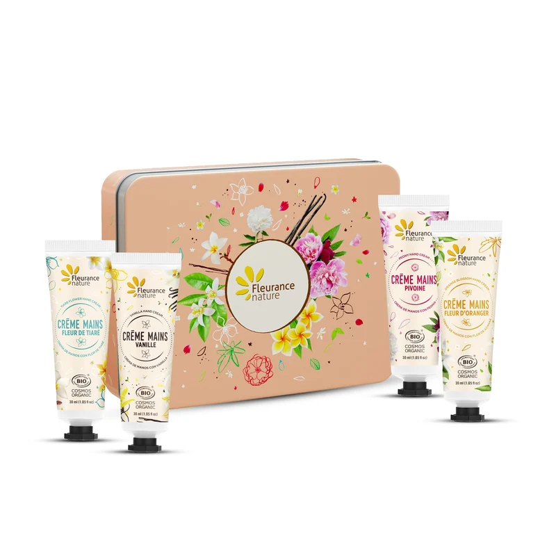 Coffret 4 crèmes mains Evasion florale