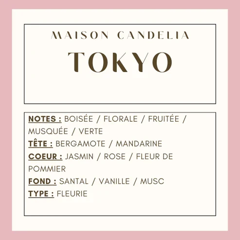 Bougie Jesmonite Tokyo - Fleurs de Cerisier- 250g