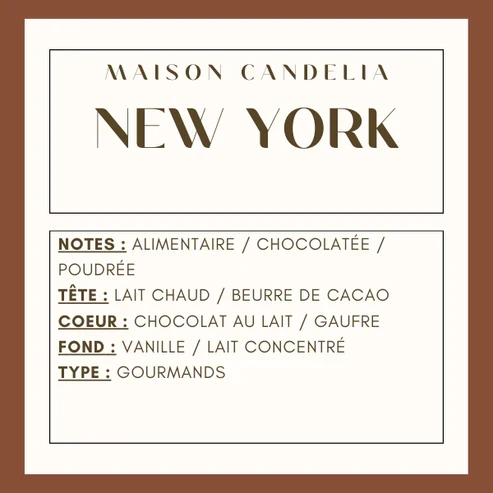 Bougie Jesmonite New-York - Cookie Chocolat - 250g