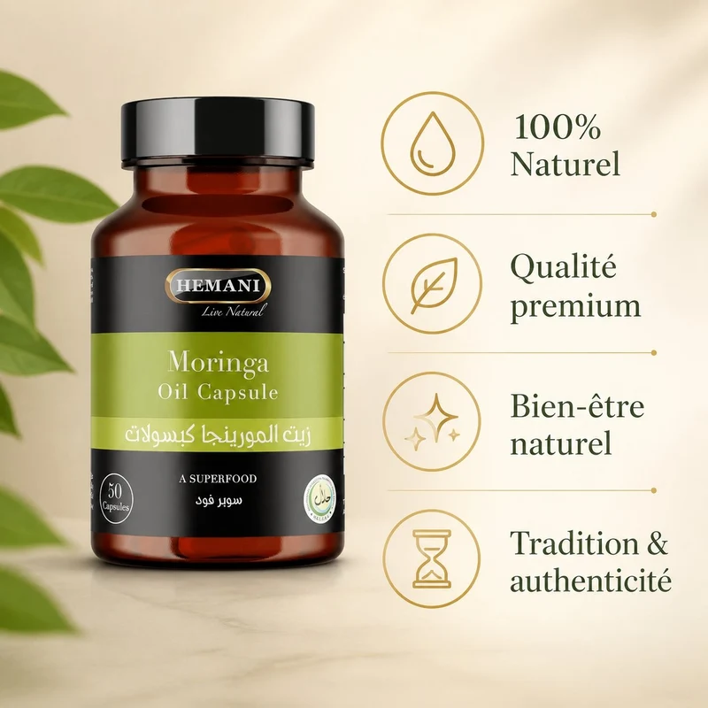 50 Capsules de Moringa - Hemani