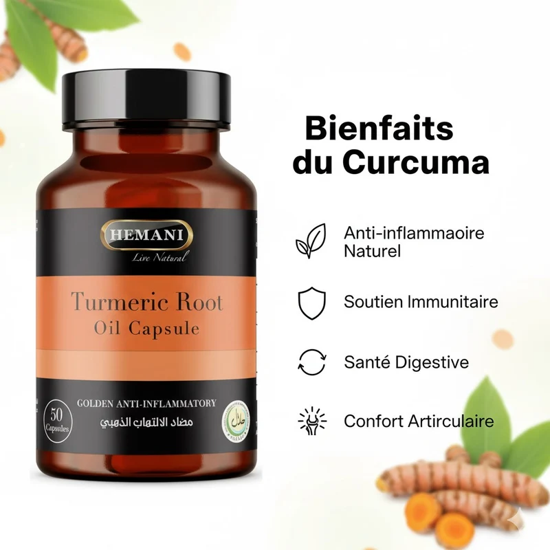 50 Capsules Végétales de Curcuma - Hemani