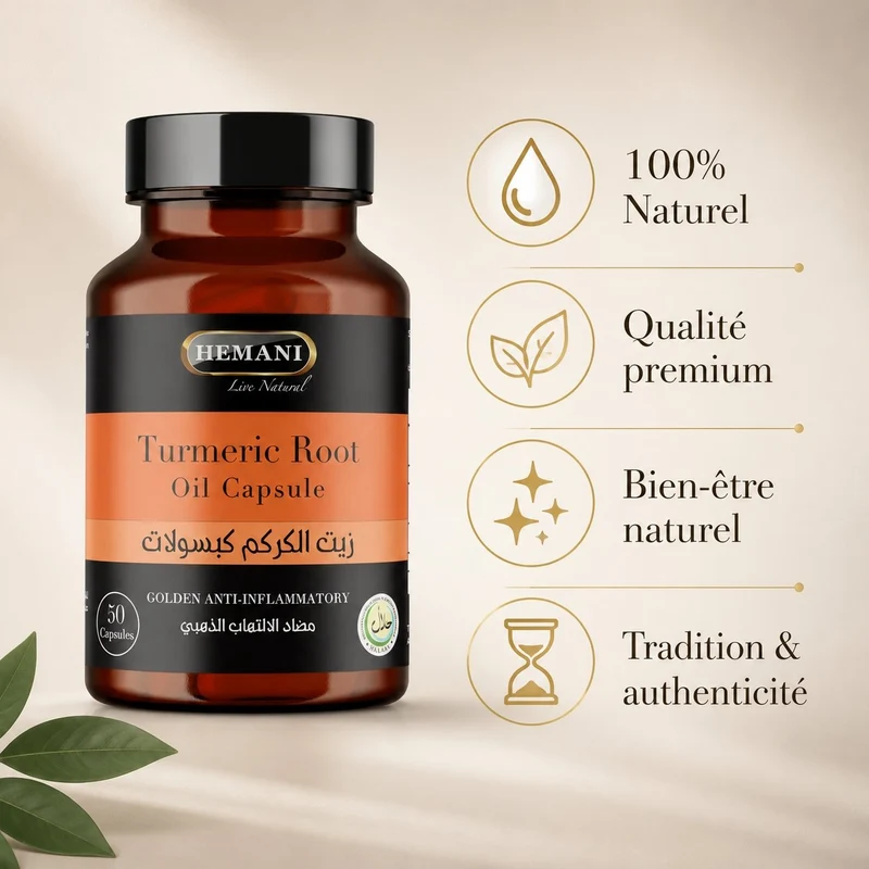 50 Capsules Végétales de Curcuma - Hemani