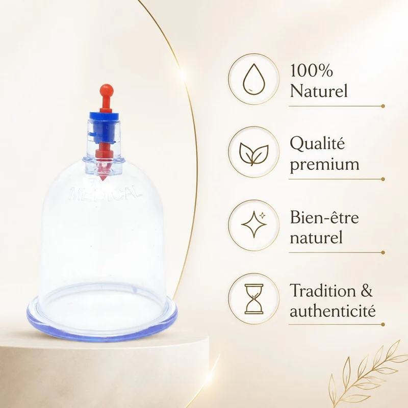 Lot de 100 Ventouses 7cm - Thérapie Set pour Secs et Humide