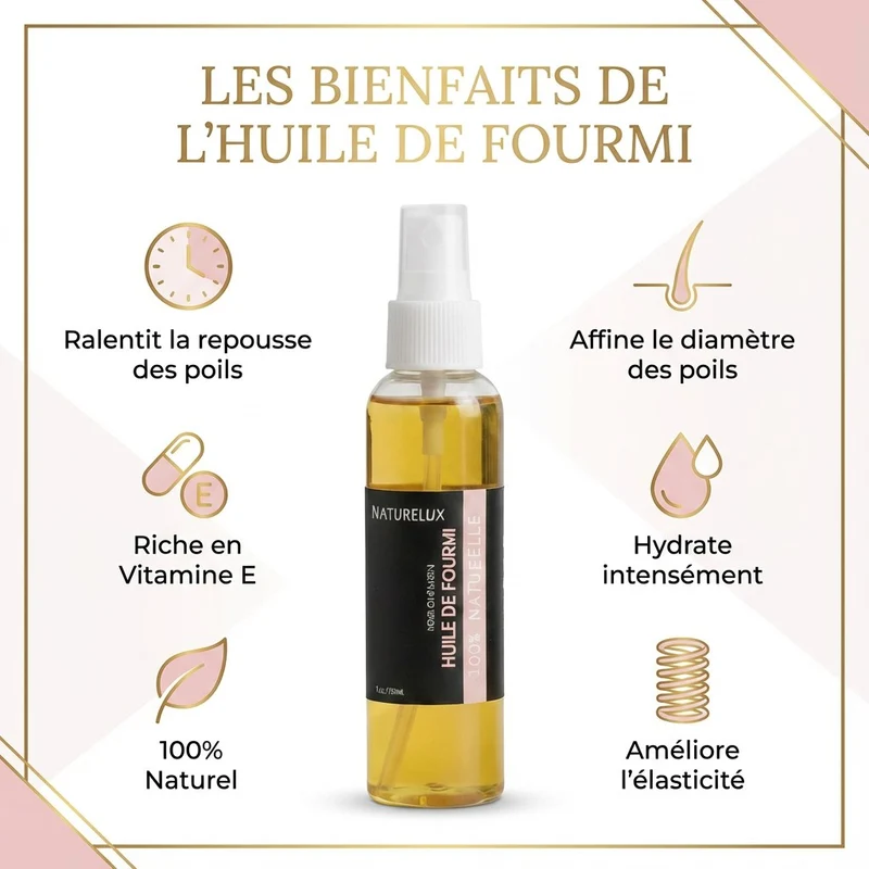 Huile de Fourmi Natureluxy Spray 30 mL – Soin Post‑Épilation