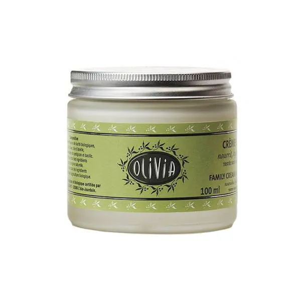 Crème hydratante à l'huile d'olive & au beurre de karité, corps et visage - 100ml