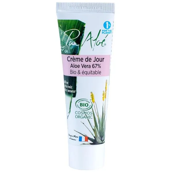 Crème Jour 67% Aloé Bio et Equitable