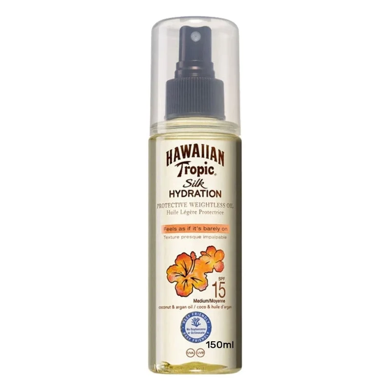 Hawaiian Tropic Silk - Hydration Huile légère protectrice SPF15 "Protective Weightless Oil" 150ml