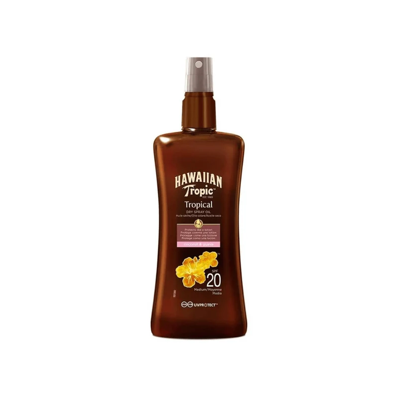 Hawaiian Tropic - Tropical Huile Sèche Protectrice SPF20 "Dry Spray Oil" 200ml
