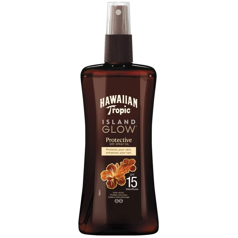 Hawaiian Tropic - Island Glow Protective SPF15 "Dry Spray Oil" 200ml