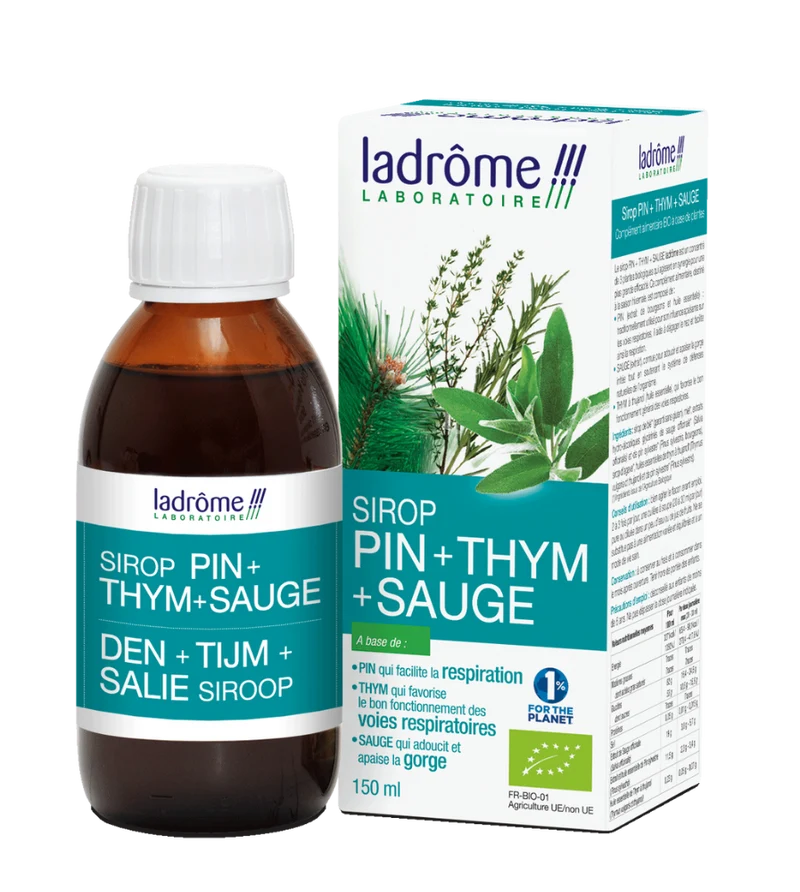 Pin, Thym et Sauge - Sirop de plantes bio
