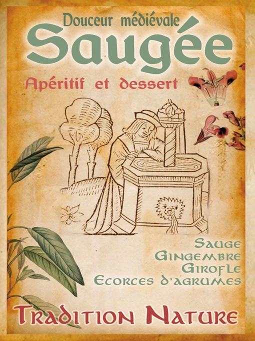 Saugée douceur médiévale |sachet pour 1 bouteille de vin de sauge