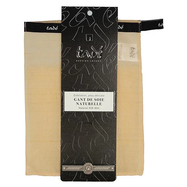 Gant de gommage de soie naturelle