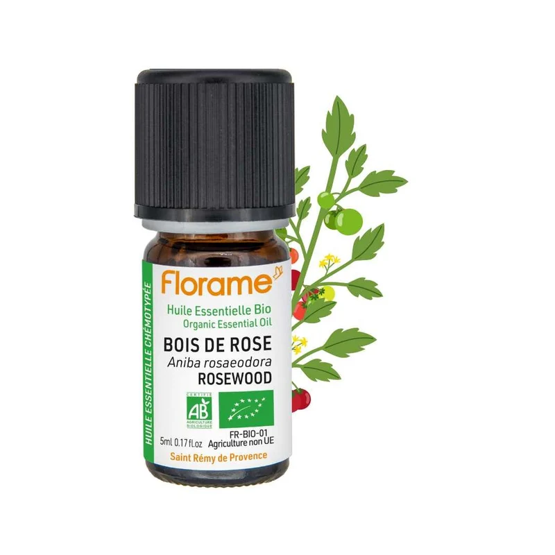 Huile Essentielle de Bois de Rose Bio