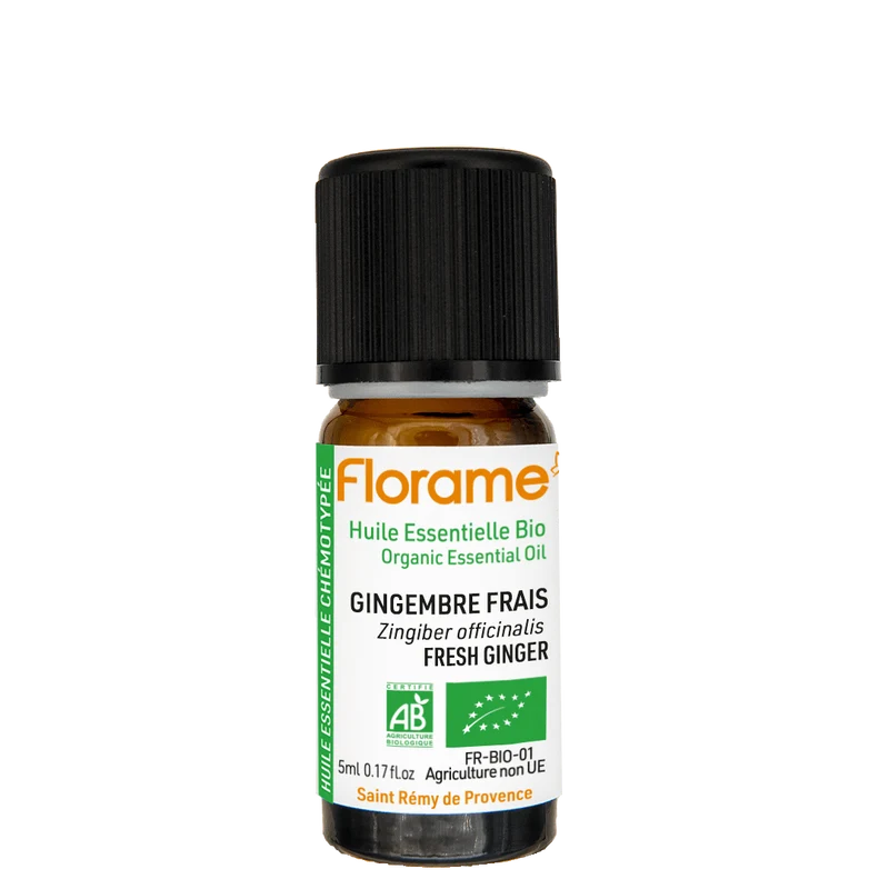 Huile Essentielle de Gingembre Frais Biologique