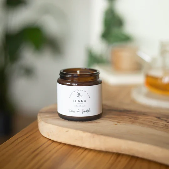 Bougie Iokko Verre - Bois de Santal