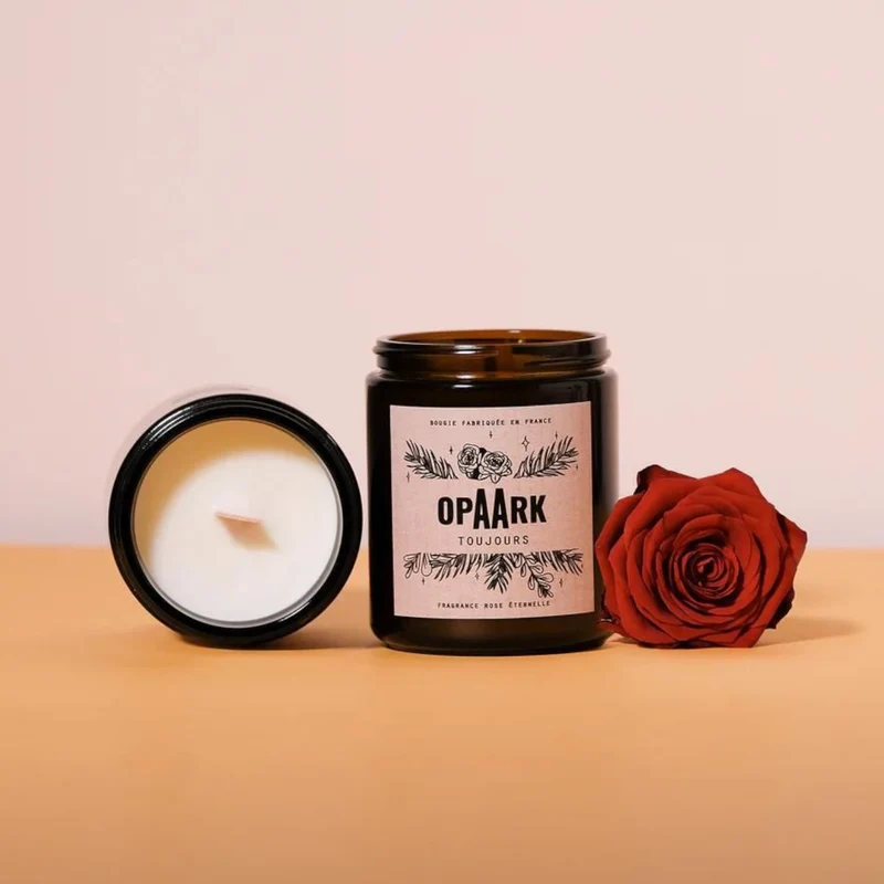 Bougie Réconfort Verre 200 g Toujours - Rose éternelle