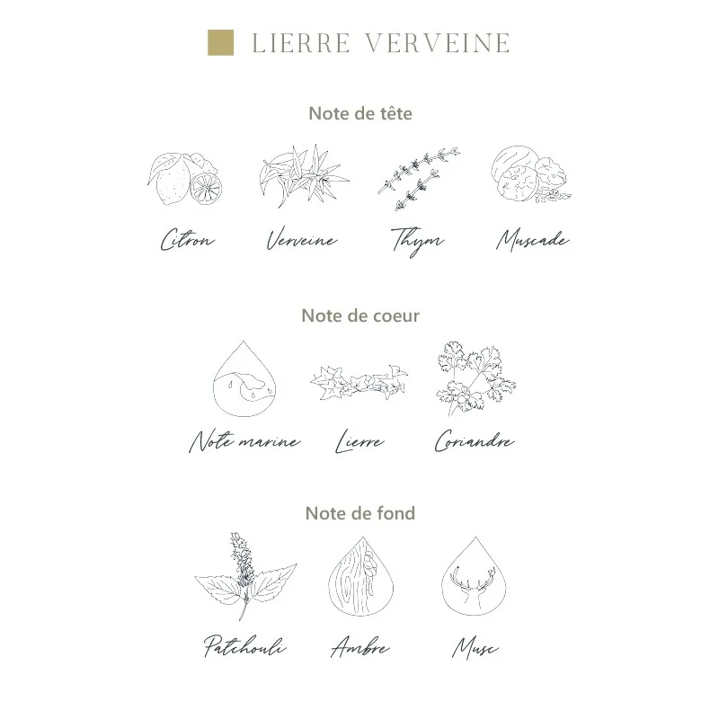 Diffuseur d’ambiance Parfums de Grasse - Lierre-Verveine