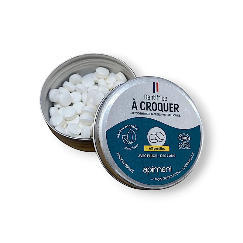 Dentifrice à croquer à la menthe 60 pastilles
