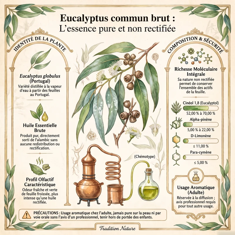 Huile essentielle d'Eucalyptus commun brut