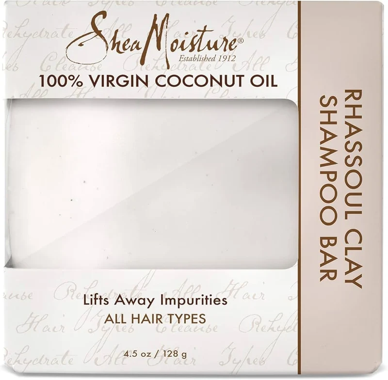 Shea Moisture - Virgin Coconut Oil Shampoing Solide "Rhassoul Clay Bar shampoo" - 128g