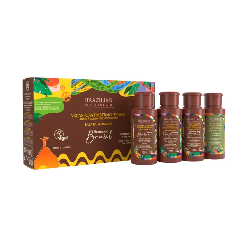 Brazilian Secrets Hair - Bossa do Brasil Kit lissage à la kératine végétalienne - 400ml