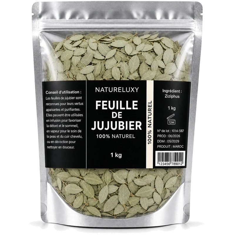 1kg Feuilles de Sidr Naturelles - Feuilles de Jujubier - Natureluxy