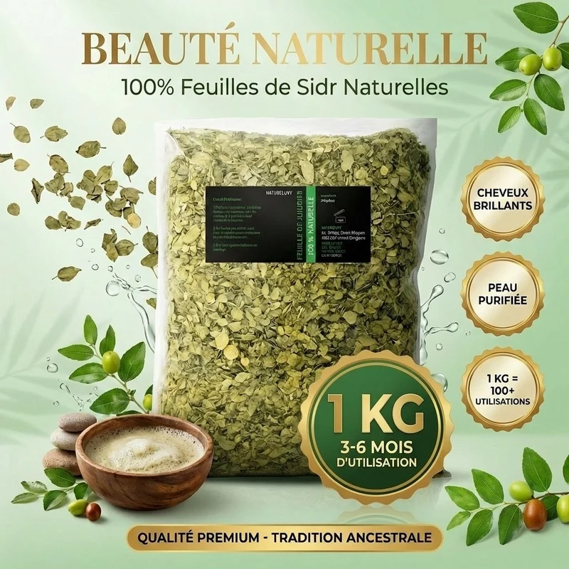 1kg Feuilles de Sidr Naturelles - Feuilles de Jujubier - Natureluxy
