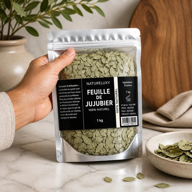 1kg Feuilles de Sidr Naturelles - Feuilles de Jujubier - Natureluxy