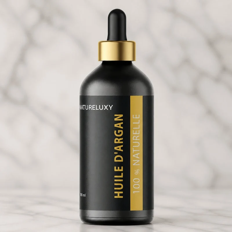 2×100 mL Huile d’Argan 100% Naturelle – Pipette – Soin Peau & Cheveux