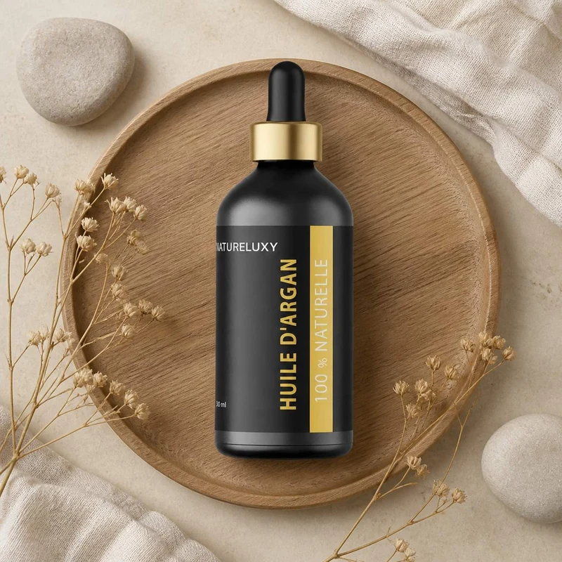 2×100 mL Huile d’Argan 100% Naturelle – Pipette – Soin Peau & Cheveux