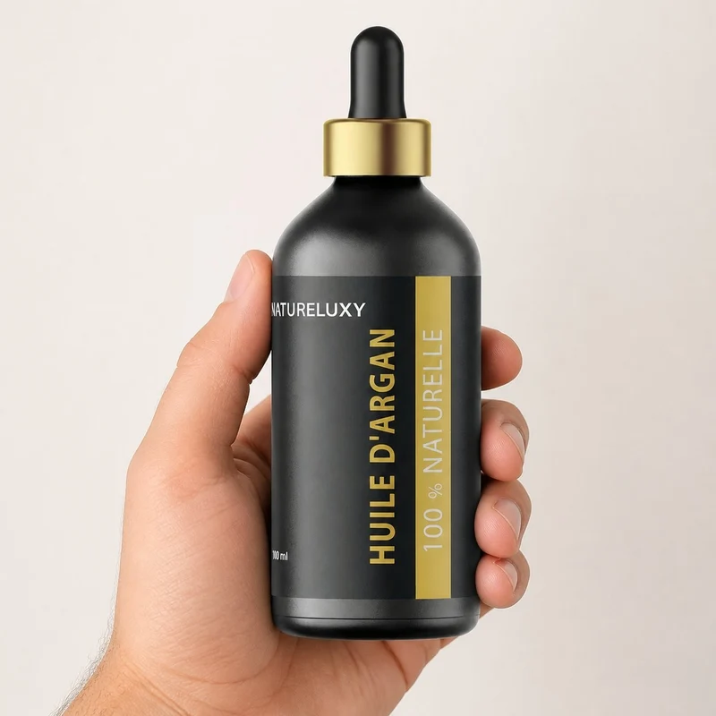 2×100 mL Huile d’Argan 100% Naturelle – Pipette – Soin Peau & Cheveux
