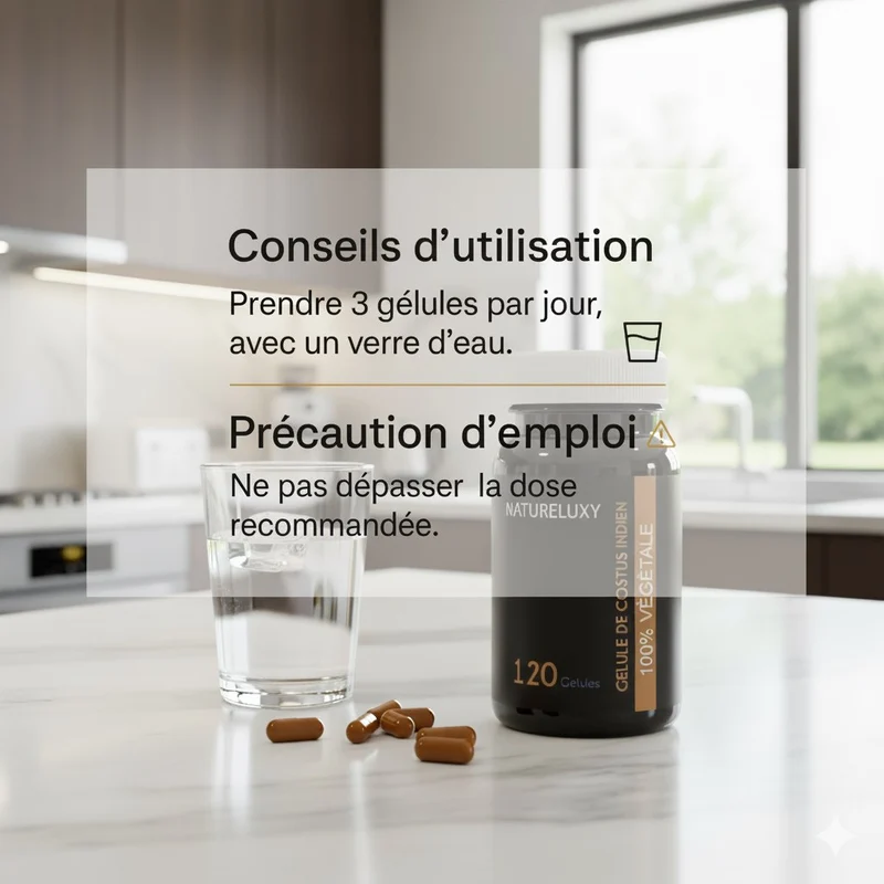 120 gélules Costus Indien – env. 300 mg par gélule – complément alimentaire