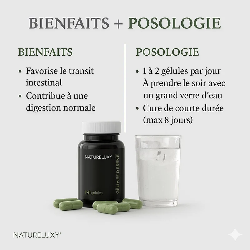 Séné (Cassia angustifolia) – 120 gélules – 300mg