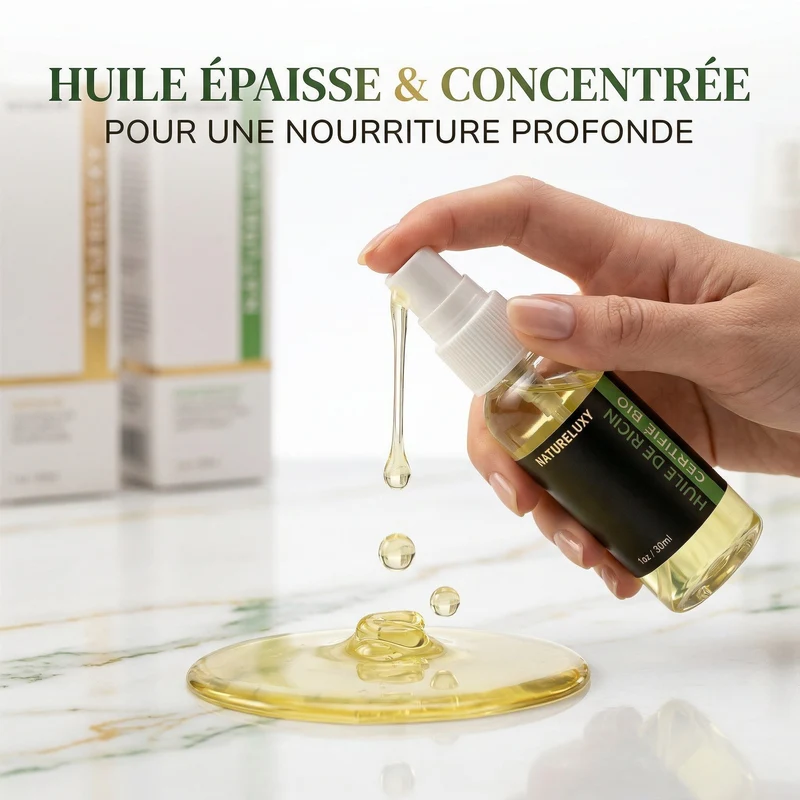 2 Flacons Huile de Ricin 30mL spray 100% naturelle