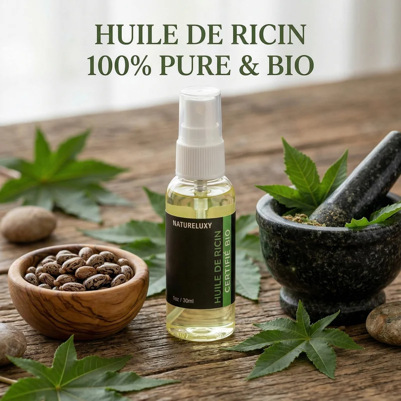 2 Flacons Huile de Ricin 30mL spray 100% naturelle