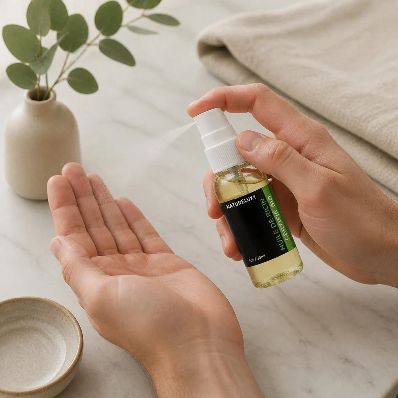 2 Flacons Huile de Ricin 30mL spray 100% naturelle