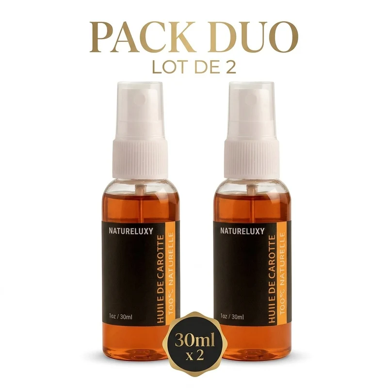 2 Flacons Huile de Carotte 30mL spray 100% naturelle