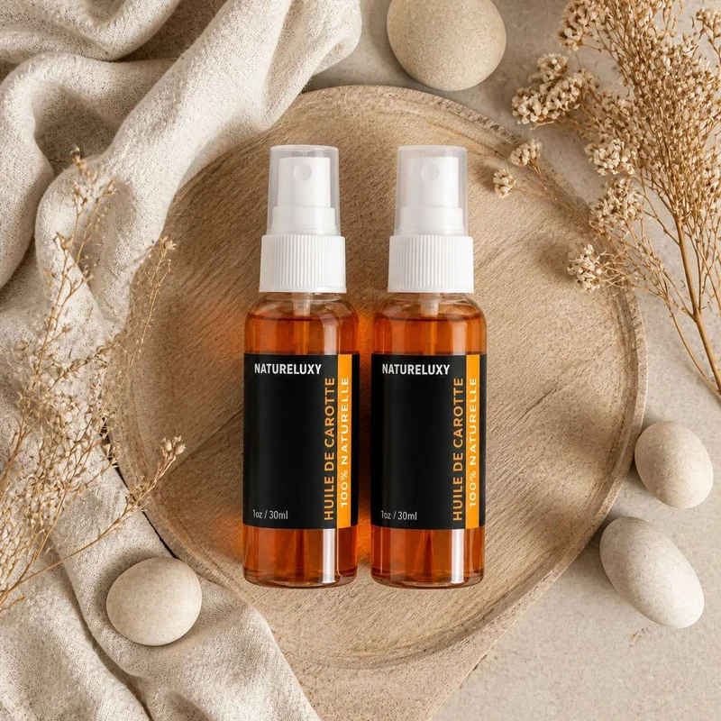 2 Flacons Huile de Carotte 30mL spray 100% naturelle