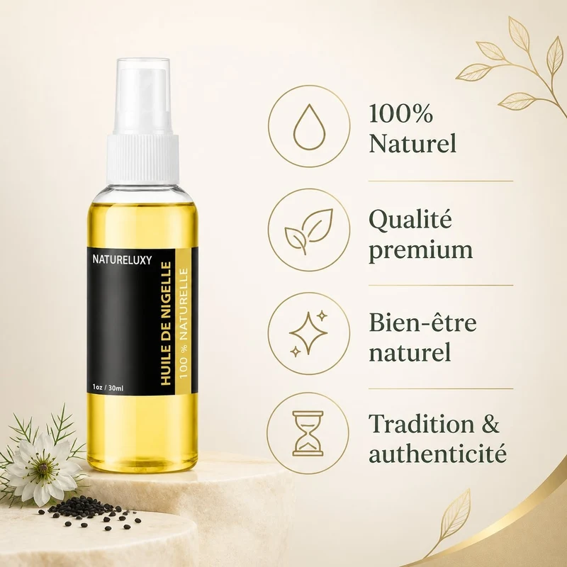 2 Flacons Huile de Nigelle 30mL spray 100% naturelle